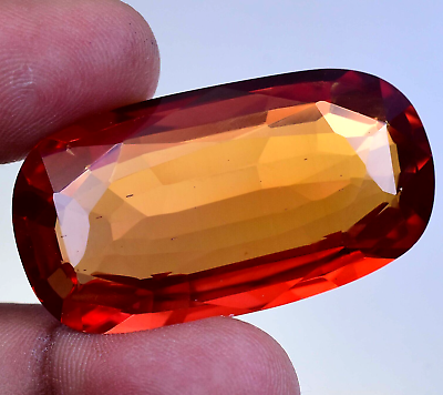 #ad 101.10 Ct Natural Big Size Orange Fire Sapphire AGL Certified Stunning Gemstone $99.99