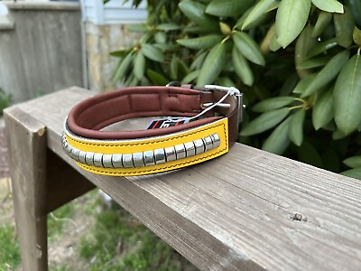 #ad Leather Dog Collar 18” 20” Beautiful $89.95