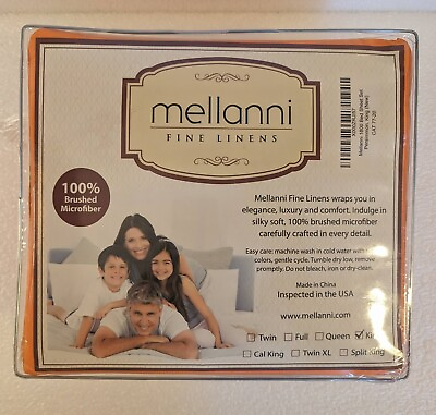 #ad Mellanni 1800 Fine Linen Bed Sheet Set Persimmon King 100% Brushed Microfiber $20.00