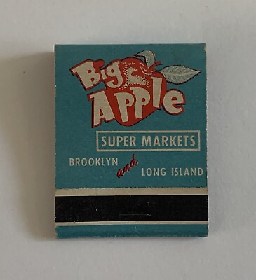 #ad BIG APPLE SUPERMARKETS LONG ISLAND BROOKLYN New York Vintage Matchbook $5.00