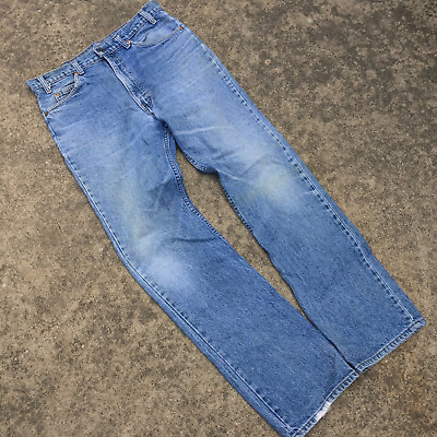 #ad Vintage USA Made Orange LEVIS Distressed Worn 90s 80s Mens Denim Jeans Pants $74.99
