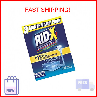 #ad RID X Septic Treatment 3 Month Supply Of Powder 29.4 oz $19.86