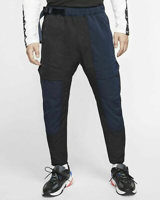 #ad $150 Nike Tech Pack Men M Tech Pack Woven Cargo Pants CJ5155 010 Tapered Black $95.20