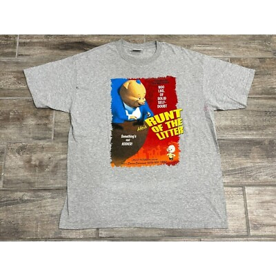 #ad Vintage 2005 Chicken Little Disney Movie Promo Tee Graphic Y2K Shirt Gray Sz XL $78.00