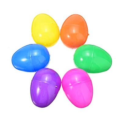 #ad 12Pcs Plastic Eggs Easter Eggs with 6 ColorsUse for Making Easter Gifts $12.49