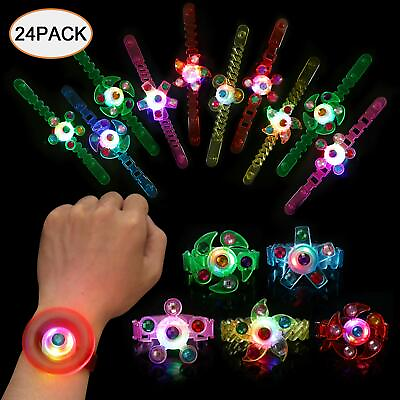 #ad Light Up Bracelet Glow in The Dark Party Favors for Kids 24pk Wristband LED Neon $22.99