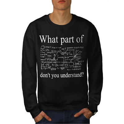 #ad Wellcoda Hard Math Mens Sweatshirt Funny Question Casual Pullover Jumper GBP 23.99