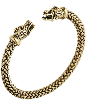 #ad AILUOR Men#x27;s Double Head Dragon Bracelet Norse Viking Adjustable Stainless Arm $21.60