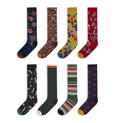 #ad Flower plaid striped socks Stockings women#x27;s jacquard socks $11.10
