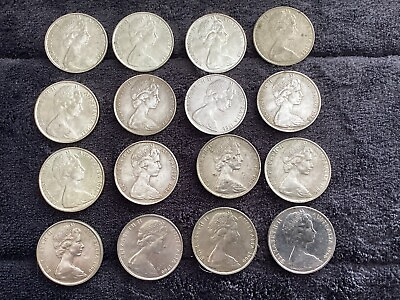 #ad 1966 Silver 50 Cent Coins Australia 17 Pieces AU $300.00