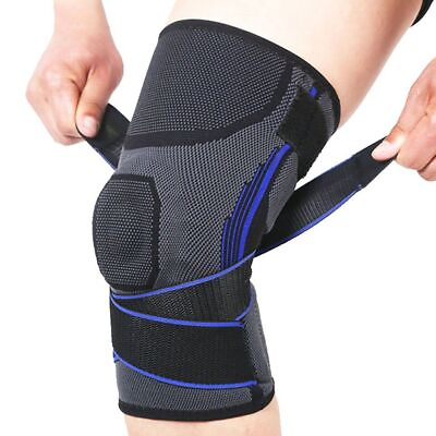 #ad Unisex Knitted Anti Collision Straps Knee Pads Sport Gear Basketball Compression $36.70