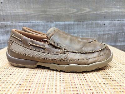 #ad Twisted X Driving Moccasins Mens Leather Slip On Brown Casual MDMS002 Sz 11.5 $40.79