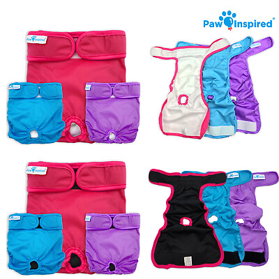 Paw Inspired Dog Diapers Female Washable Reusable Diapers for Dog Heat XS XL $21.99