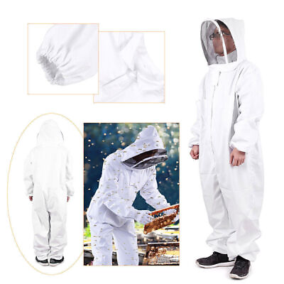 #ad Beekeeping Protective Equipment Veil Bee Keeping FULL BODY Suit Hat Smock Cloth $59.72