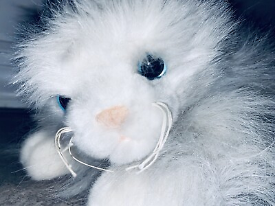 #ad Ty Plush Flip Beanie Buddy White Cat Pink Bow Blue Eyes No Tag Buddies $11.99