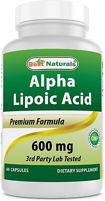 #ad Best Naturals alpha lipoic acid 600 mg 60 capsules ALA Powerful Antioxidant $11.99