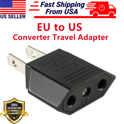#ad New EU Euro Europe to US USA Power Jack Wall Plug Converter Travel Adapter US $2.89