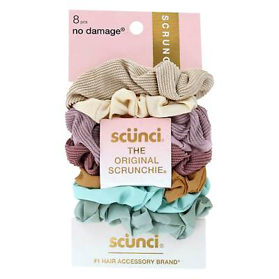 #ad Scunci No Damage Hair Scrunchies Assorted Colors 8 Pieces $6.95
