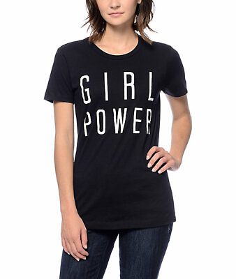 #ad Empyre Womens Girl Power Boyfriend Black T Shirt New XS S M $8.99