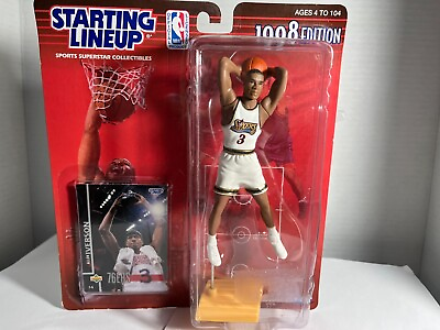 #ad New ALLEN IVERSON Philadelphia 76ers basketball toy 1998 Starting Lineup $14.99