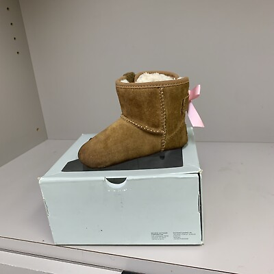 #ad Baby Uggs Jesse Bow II Bootie Chestnut Baby Size 4 5 12 18 Months $13.99