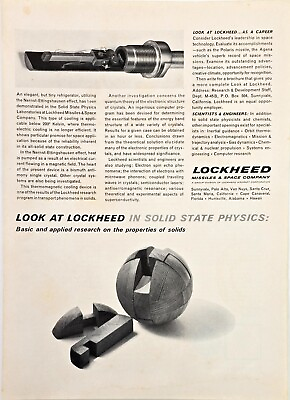 #ad Lockheed Missiles And Space Company Vintage 1963 Print Ad 8x11 $9.50