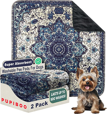 #ad Washable Dog Pee Pads 2 Super Absorbent Reusable Puppy Training Pads 100% Wa $47.99