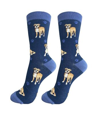 #ad Boxer Dog Socks Full Body Fun Novelty Dress Casual Unisex SOX Unisex Puppy Pet $11.45