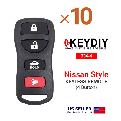 #ad 10X KEYDIY Universal Keyless Remote Key Nissan Style 4 Buttons B36 4 $88.75