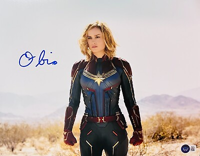 #ad Brie Larson Signed 11x14 Photo Captain Marvel Beckett BAS Witnessed $398.79