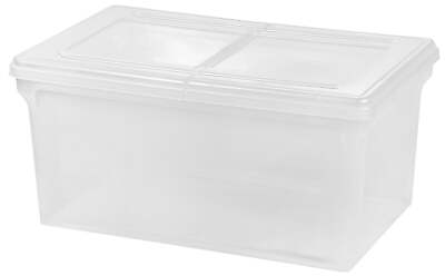 #ad 44 Quart BPA Free Storage Bin Tote Organizer with Durable Clear $17.00