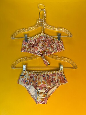 #ad Heart And Harmony Halter Bandeau Bikini Set Kids US 6 7 116 122cm Floral NWT $12.62