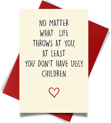 #ad Greeting Card with Envelope Funny Card for Parents Fathers Day Card Mother $29.99
