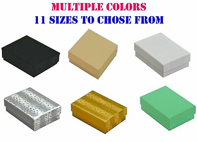 #ad Multi Colors Cotton Filled Jewelry Gift Box Jewelry Craft Collectibles Packaging $12.88