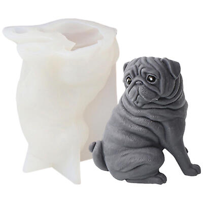 #ad Dog Silicone Mold 3D Shar Pei Heat Proof Aromatic Candle DIY Making Moulds $22.29
