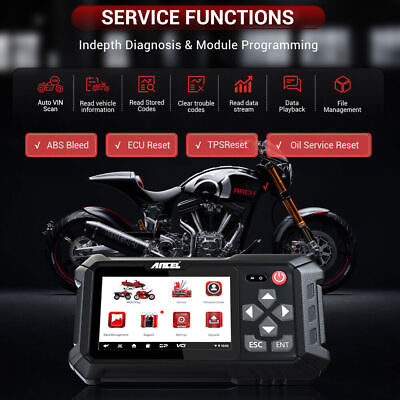 #ad MT500 Motorcycle Full System OBD2 Scanner ECU ABS Diagnostic Tool Scan Tools $499.99