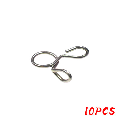 #ad 10 pcs Fuel Line Hose Tubing Spring Clips Clamp 8mm For Motorcycle Scooter ATV $5.99