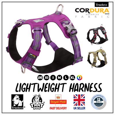 #ad Dog Harness Truelove CORDURA Premium Lightweight Reflective XXS XS S M L XL GBP 24.99