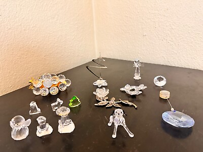 #ad Swarovski Crystal Figurine 14pc variety in mint condition $225.00