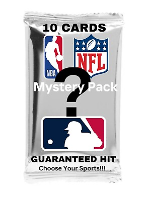 #ad 🚨 MYSTERY SPORTS CARD PACK🚨 ❗️Guaranteed AUTO❗️ $12.99