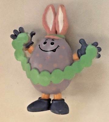 #ad Purple Humor 2 1 4quot; Easter Egg Bunny Rabbit Figurine $8.95
