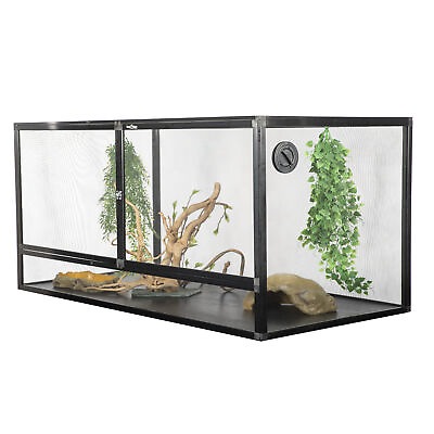 #ad Screen Cage Reptile Enclosure 46”x24”x24” Whole Mesh Chameleon Habitat 110 Gal $129.00