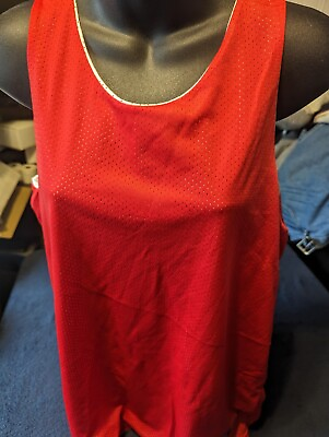 #ad NIKE Womens Tank Reversible Basketball Jersey Red White Top Medium 8 10 $19.99