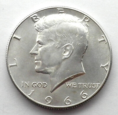 #ad US Kennedy Half Dollar 1966 Silver KM#202a SS6.2 $17.50