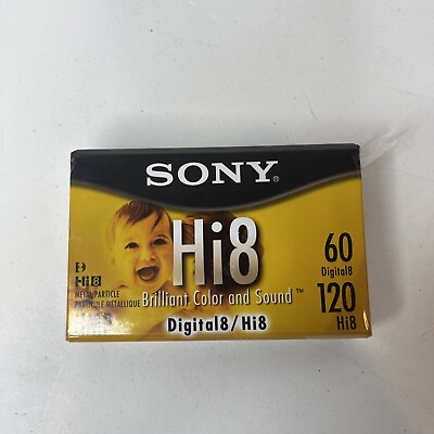#ad Sony 8mm Digital8 Hi8 Blank Tape 120 min New Sealed Cassette $17.77