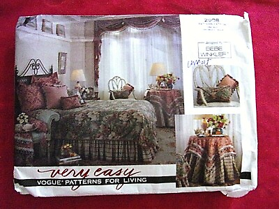 #ad HOME DECOR UNCUT VOGUE #2908 BEDROOMamp; MORE DESIGN SEWING PATTERN $10.99