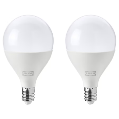 #ad IKEA SOLHETTA LED bulb E12 800 lm dimmable globe opal 2 quot; NEW WITH BOX $8.49