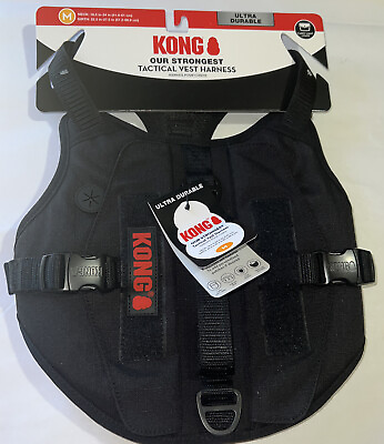 #ad 🔥KONG Tactical Dog Vest Harness Black Size Medium With Carry Pouches Brand New $29.88