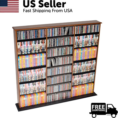 #ad Multimedia Storage Shelf CD DVD Wall Width Audio Media Towers Organizer Home New $208.53