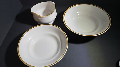 #ad De Ville stoneware Designer Collection with Brown trim By Jon Paul Made in Japan $29.00